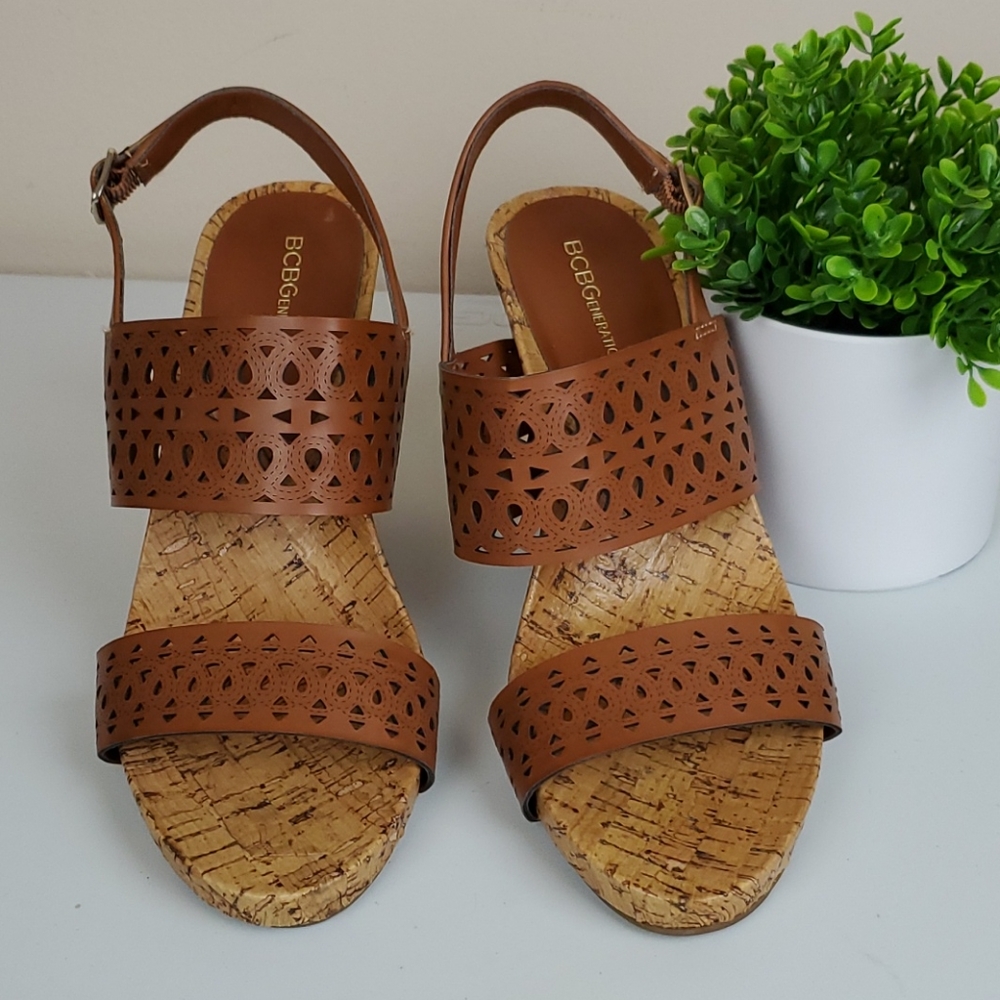 BCBGeneration brown wedge